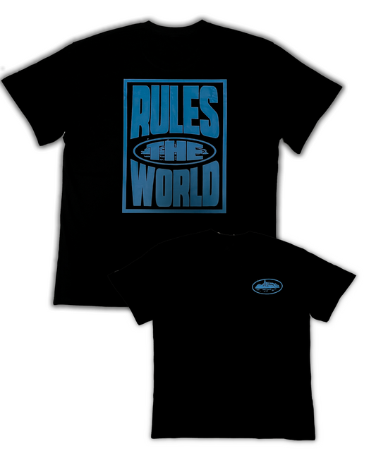 Camiseta Corteiz Halftone Island Tee Negro/Azul